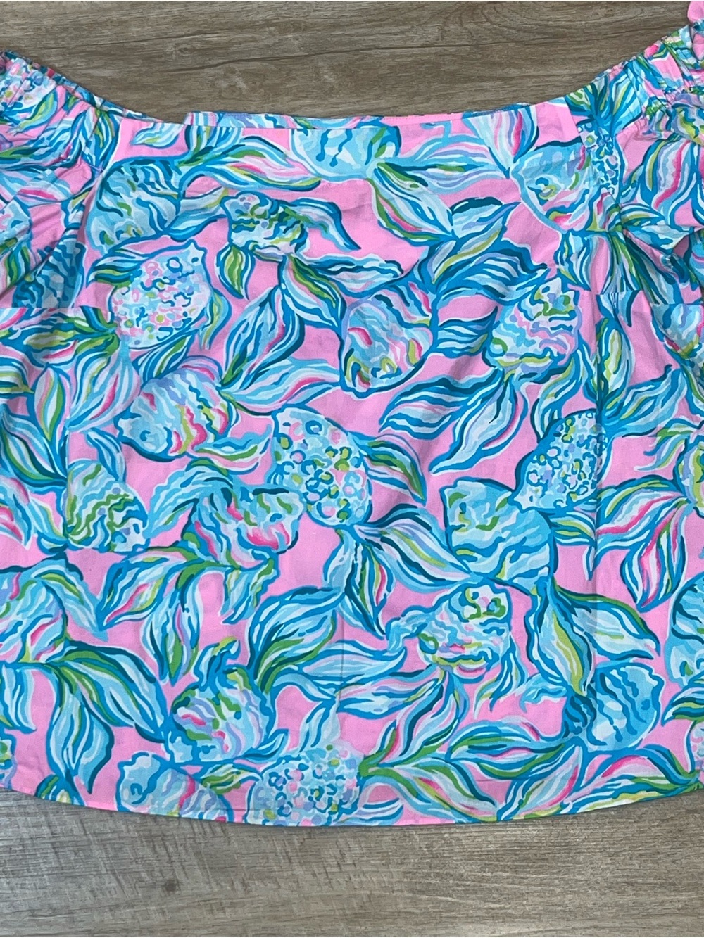 Lilly Pulitzer Women’s Tamara Off Shoulder Top Off The Scales Print Size Large - Picture 6 of 10